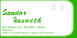 sandor husveth business card