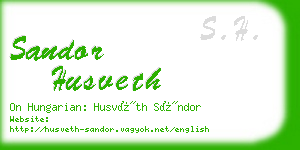sandor husveth business card